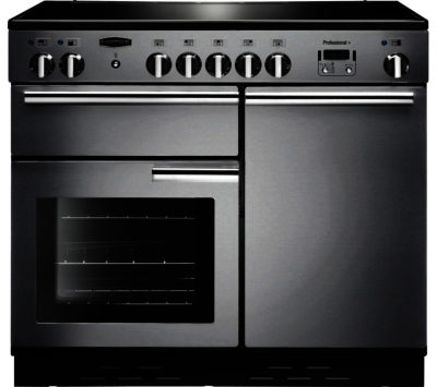 RANGEMASTER  Professional 100 Electric Induction Range Cooker - Stainless Steel & Chrome